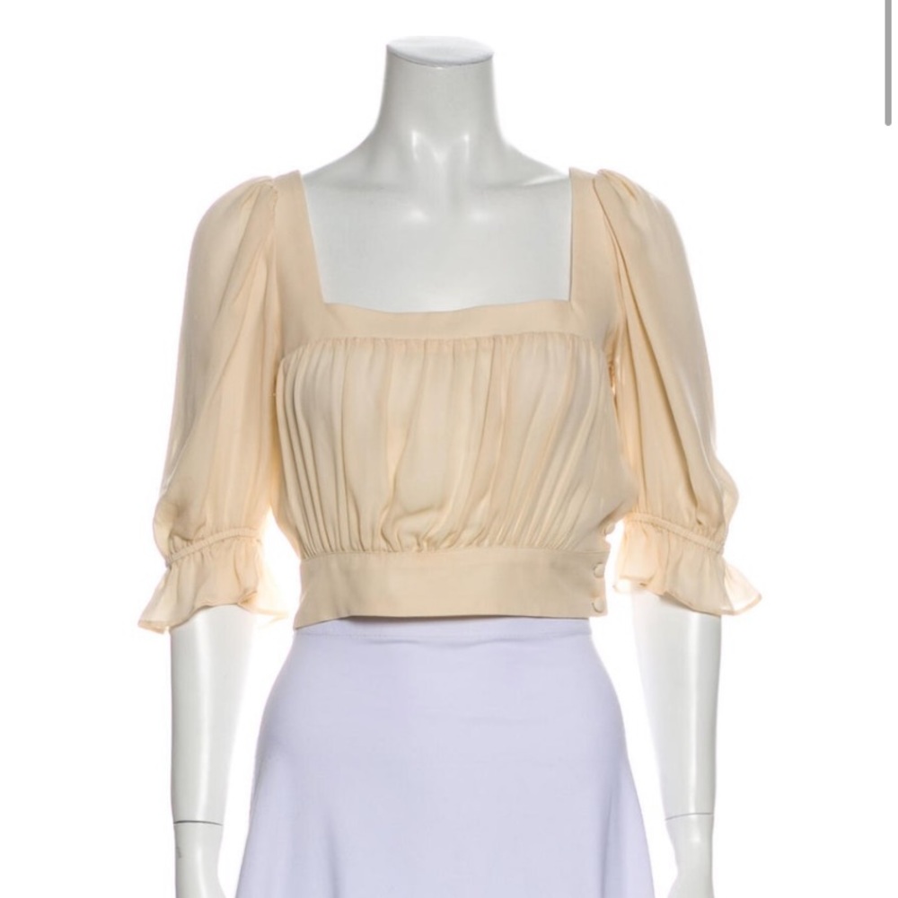 Stone Cold Fox : Silk Square Neckline Croptop